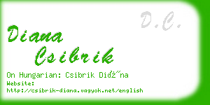 diana csibrik business card